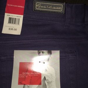 Gloria Vanderbilt purple stretch jeans